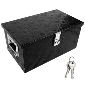 20 inch Aluminum Truck Tool Box, Truck Bed Tool Storage Box with Side Handle,Lock and 2 Keys, 20.1"x11.8"x9.3", Black W2788P190917