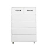 Six Drawer Side Table-White W28203339