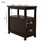 End Table Narrow Nightstand with Two Drawers and Open Shelf-Brown W28206526