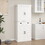 71" Kitchen Pantry Storage Cabinet with 4 Doors(2Doors with Racks),1 Drawer, 2 Adjustable Shelves, Freestanding Cupboard for Kitchen, Dining Room and Living Room-White W282108550