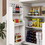 71" Kitchen Pantry Storage Cabinet with 4 Doors(2Doors with Racks),1 Drawer, 2 Adjustable Shelves, Freestanding Cupboard for Kitchen, Dining Room and Living Room-White W282108550