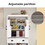 71" Kitchen Pantry Storage Cabinet with 4 Doors(2Doors with Racks),1 Drawer, 2 Adjustable Shelves, Freestanding Cupboard for Kitchen, Dining Room and Living Room-White W282108550