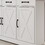 Farmhouse Buffet Cabinet Storage Sideboard with 3 Drawers and 3 Doors for Dining Living Room Kitchen Cupboard-White W282138085