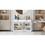 47.95" Farmhouse Buffet Cabinet Storage Sideboard with 2 Drawers and 4 Doors for Dining Living Room Kitchen Cupboard-White W282138088