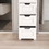 White freestanding storage cabinet with 4 drawers, suitable for bathroom, living room, kitchen W28225814