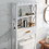 Over-the-Toilet Storage Cabinet White with one Drawer and 2 Shelves Space Saver Bathroom Rack W28227728