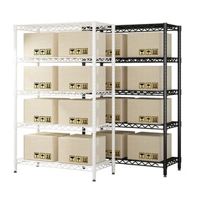 Wire Shelving Metal Storage Rack Adjustable Shelves, Standing Storage Shelf Units for Laundry Bathroom Kitchen Pantry Closet(White, 36L x 14W x 71H) W2822P192390