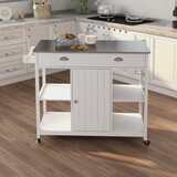 Stainless steel countertop white Kicthen cart W28242471