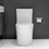 Small Compact One Piece Toilet Dual Flush,23 inch Short Depth for Tiny Bathroom,White W2826P192006