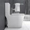 Small Compact One Piece Toilet Dual Flush,23 inch Short Depth for Tiny Bathroom,White W2826P192006