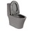 Matte Grey Elongated One Piece Toilet Dual Flush 1.1/1.6 GPF Water Saving Comfort Seat Height, Map 1000g,Grey W2826P192008