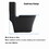 Matte Black Elongated One Piece Toilet Dual Flush 1.1/1.6 GPF Water Saving Map 1000g,Matte Black W2826P192009
