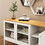 Dining sideboard with 2 glass doors in a semi-circular slot W282S00019