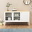 Dining sideboard with 2 glass doors in a semi-circular slot W282S00019