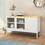 Dining sideboard with 2 glass doors in a semi-circular slot W282S00019