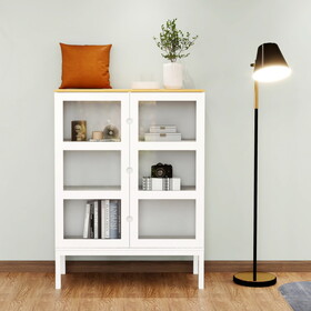 Two-door Three-tier Shelf Bookcase Cabinet W282S00020
