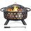 Fire Pit 36in Outdoor Wood Burning Fire Pits Wood Large Fire Bowl for Outside BBQ Bonfire Patio with Mesh Spark Screen, Poker and Rain Cover W2837P197807