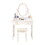 Makeup Vanity Desk and Stool Set, Vanity Mirror with Lights and Table Set, Small Vanity Table for Bedroom (White) W2837P197835