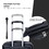 3 Piece Luggage Sets PC Lightweight & Durable Expandable Suitcase with Two Hooks, Double Spinner Wheels, TSA Lock, (21/25/29) Black W284105207