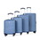 4-piece ABS lightweight suitcase with rotating wheels, 24 inch and 28 inch with TSA lock, (16/20/24/28) BLUE W284P149252