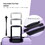 3 Piece Luggage Sets ABS Lightweight Suitcase with Two Hooks, Spinner Wheels, TSA Lock, (20/24/28) Lavender Purple W284P163593