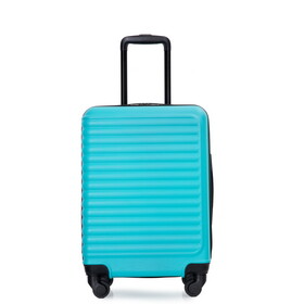 20" Carry on Luggage Lightweight Suitcase, Spinner Wheels,silver