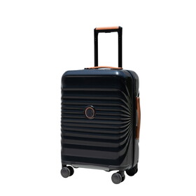 24" Luggage Lightweight Suitcase TSA Lock USB port Luggage Wheel lock Artificial leather Top handle Spinner Wheels BLACK W284P178341