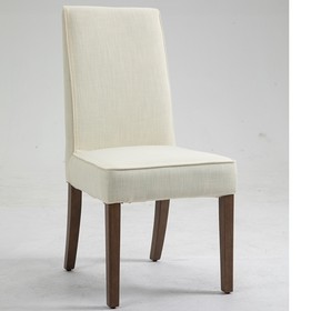 Cover Removable Interchangeable and Washable Beige Linen Upholstered Parsons Chair with Solid Wood Legs 2 pcs W28638616