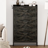 Shoe Cabinet, Entry Home Shoe Cabinet, Entrance Balcony Storage Cabinet, Large Capacity Shoe Rack, Grey W2896P215175