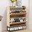 Shoe Cabinet Set of 2, Wooden Narrow Shoe Racks Cabinet Storage with 2 Flip Drawers, Hidden Freestanding Shoe Organizer for Hallway, Entryway W295P149911