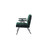 Cloth leisure, black metal frame recliner, for living room and bedroom, green W29939351