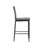 light gray modern simple bar chair, fireproof leather spraying metal pipe, diamond grid pattern, restaurant, family, 2-piece set W29956461