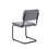 Ligth grey modern simple style dining chair PU leather black metal pipe dining room furniture chair set of 2 W29980860