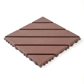 Plastic Interlocking Deck Tiles,44 Pack Patio Deck Tiles,12"x12" Square Waterproof Outdoor All Weather Use, Outdoor and Indoor Patio Decking Tiles for Poolside Balcony Backyard, red Brown