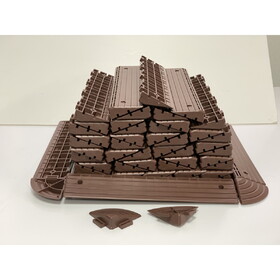 Auxiliary products for splicing plastic floors,30edge sealing strips and 4corners, brown W3022P298701