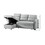 9191 Light gray pull-out storage sofa W308S00040