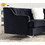 Black Velvet Curved Sofa W308S00045