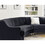 Black Velvet Curved Sofa W308S00045
