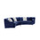 Navy Blue Velvet Curved Sofa W308S00046