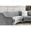 Grey Velvet Curved Sofa W308S00047