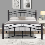 Queen Size Metal Bed Frame with Headboard and Footboard W31136099