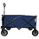 Folding Wagon, Heavy Duty Utility Beach Wagon Cart for Sand with Big Wheels, Adjustable Handle&Drink Holders for Shopping, Camping,Garden and Outdoor W321P163961