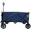 Folding Wagon, Heavy Duty Utility Beach Wagon Cart for Sand with Big Wheels, Adjustable Handle&Drink Holders for Shopping, Camping,Garden and Outdoor W321P163962