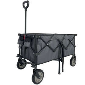 Collapsible Folding Wagon, Push Pull Foldable Beach Wagon Cart W321P189915
