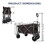 Outdoor Garden Park Utility kids wagon portable beach trolley cart camping foldable with big wheels folding wagon W321P206641