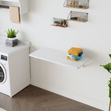 Laundry Room Folding Table Wall Mounted Folding Table for Small Spaces,Fold Down Desk,Workbench,Addition to Garage & Shed/Home Office/Laundry Room/Home Bar/Kitchen & Dining Room,31.5*15.8*6.5 inches.