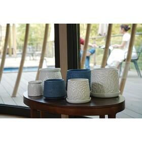 2 Pieces Ceramic Planter Pot, Modern Indoor Outdoor Flowerpot for Patio, Garden, or Windowsills - Gloss White