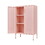 Pink Steel Double Door Cabinet with Handles, with Removable Dividers and Adjustable Height. Suitable for Living Room, Office, Bedroom, Study and Other Places. W328P195208