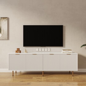 Modern warm white TV cabinet for 80 inch TV Stands, for Living Room Bedroom W33153230