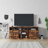 TV Stand, Modern Wood Universal Media Console, Home Living Room Furniture Entertainment Center
